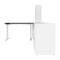 Bestar BESTAR Upstand 135W 72W L-Shaped Standing Desk with Bookcase and File Cabinet in deep grey & white 175853-000032 - alternate 6